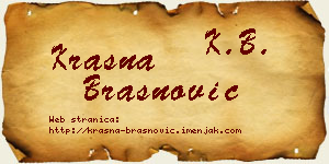 Krasna Brašnović vizit kartica
